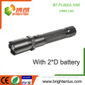 Factory Supply Heavy Duty Metal Adjustable Focus 2*D battery 10w Emergency 800 lumen Most Powerful Cree led Flashlight Torch